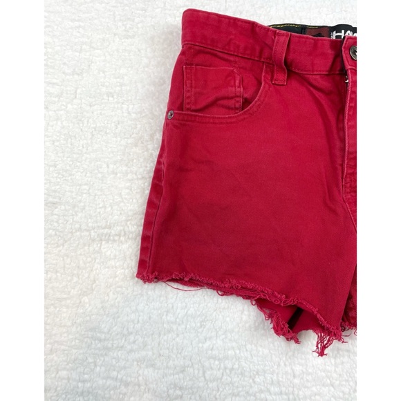 TONY HAWK • Red Denim Jean High-Waisted Shorts - Picture 4 of 9